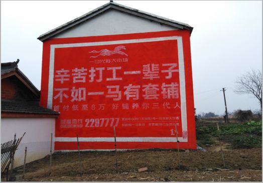  武宁一马光彩墙体广告